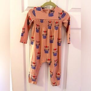 Tea French Kitty Romper (9-12months)